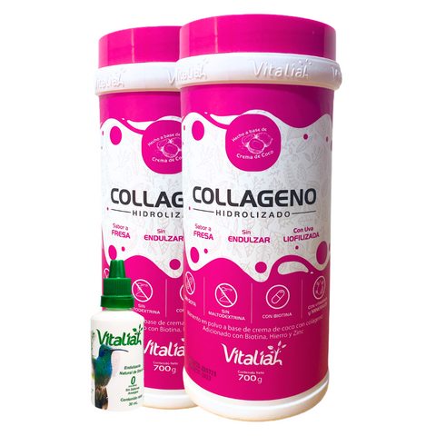 Image of Colágeno Fresa Sin Endulzar con Uva Liofolizada+Stevia Gratis