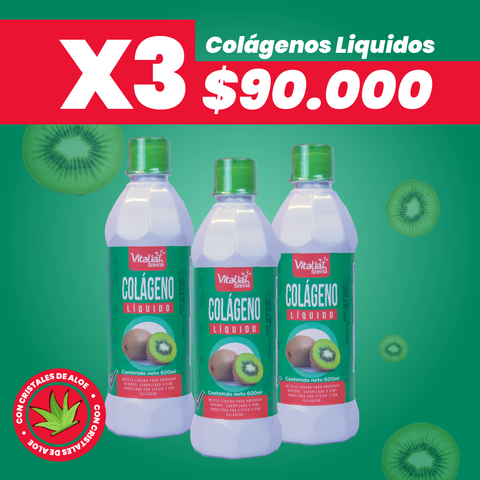 Image of Colágeno líquido sabor a Kiwi con aloe vera X600 ml