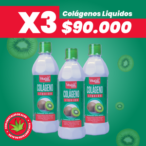 Colágeno líquido sabor a Kiwi con aloe vera X600 ml