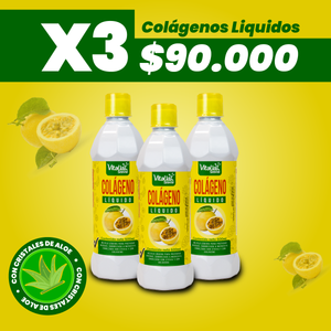 Colágeno líquido sabor a  Maracuyá con aloe vera X600 ml