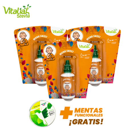 Image of Monk Sweet Endulzante natural de Vitaliah (Gotero x 30 ml) + Obsequio Mentas Hierbabuena